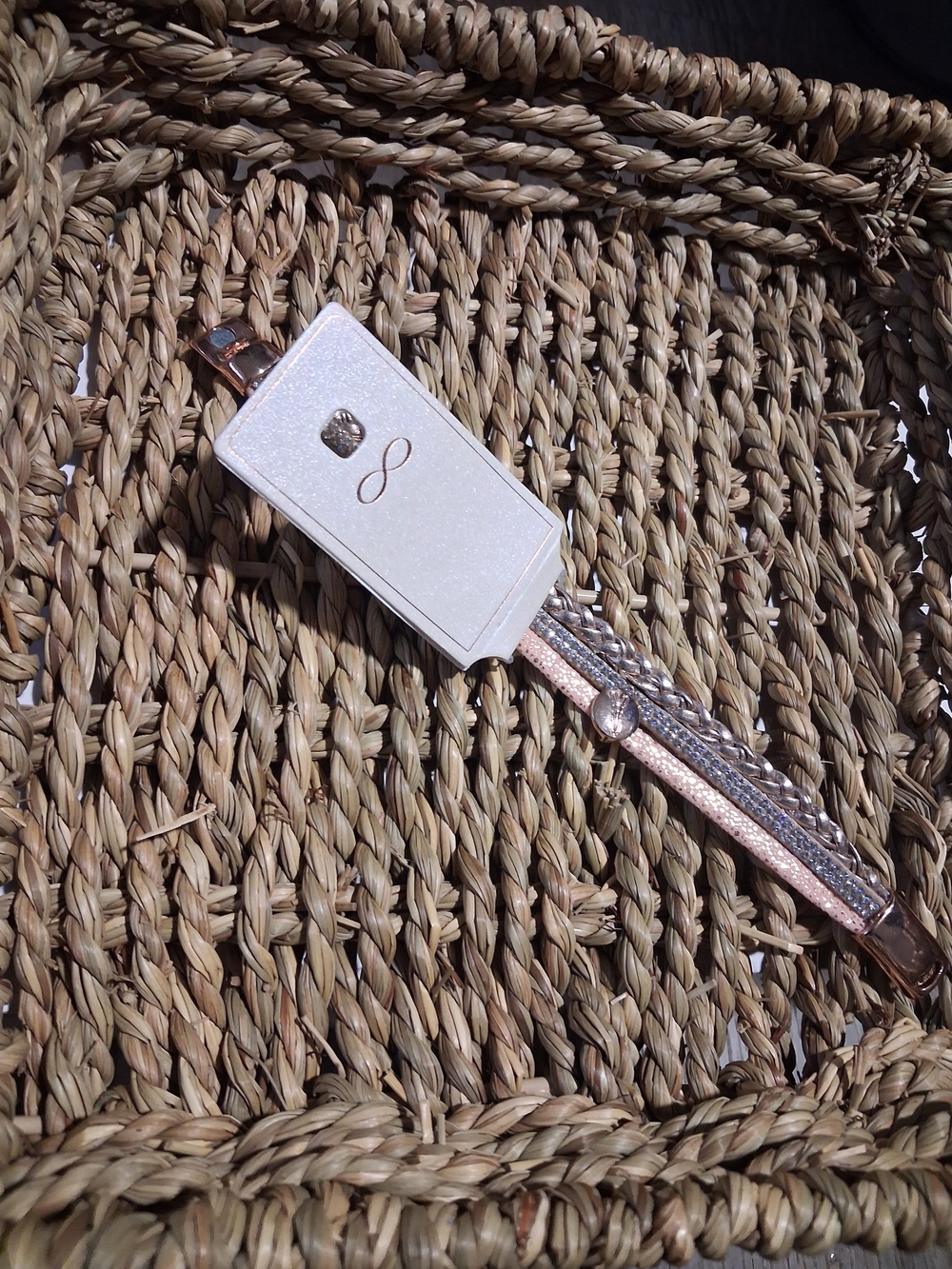 H&M Rose Gold and Silver Braided Bracelet Watch Strap